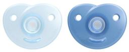 Пустышка силиконовая Philips Avent Soothie для новорожденных, 0-6 месяцев, голубой, 2 шт. (SCF099/21)