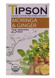 Чай трав'яний Tipson Моринга з імбірем, органічний, 37,5 г (773027)