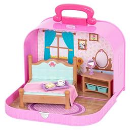 Игровой набор Lil Woodzeez Кейс Спальня с аксессуарами, фиолетовый (WZ6598Z)