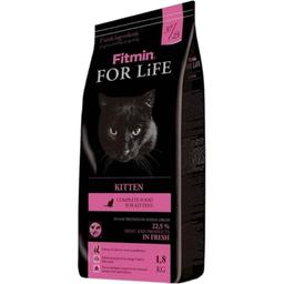 Сухой корм Fitmin For Life Kitten для котят возрастом до 12-ти месяцев, беременных и лактирующих кошек 1.8 кг