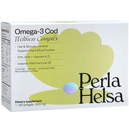 Омега-3 печінки тріски Perla Helsa Wellness Complex з вітамінами A та D3 120 капсул