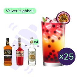 Коктейль Velvet Highball (набір інгредієнтів) х25 на основі Black Velvet Blended Canadian Whisky