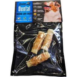 Ласощі для собак AnimAll Dental трубочка-рулетик №3, з м'ясом курки, 7-8 см, 3 шт.