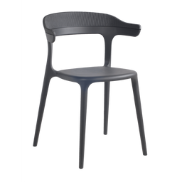 Крісло Papatya Luna-Stripe, антрацит сидіння, верх антрацит (822299)