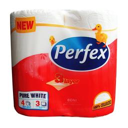 Трехслойная туалетная бумага Perfex, 4 рулона
