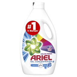 Рідкий пральний порошок Ariel Touch of Lenor Fresh, для білих і кольорових тканин, 2,86 л