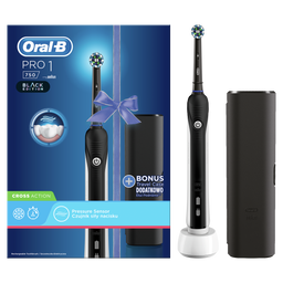 Електрична зубна щітка Oral-B Pro 750 D16.513.1UX типу 3756, з чохлом для зберігання, чорний
