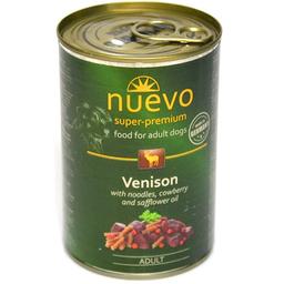 Влажный корм для взрослых собак Nuevo Adult, с олениной, макаронами, брусникой и сафлоровым маслом, 400 г (95001 (401))