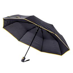 Зонт полуавтоматический Bergamo Sky, черный с желтым (7040008)