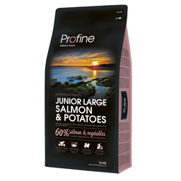 Сухой корм для щенков и молодых собак Profine Junior Large Breed Salmon, с лососем, 15 кг