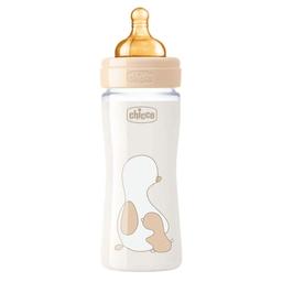 Бутылочка для кормления Chicco Original Touch, с латексной соской, 240 мл, бежевый (27720.30)