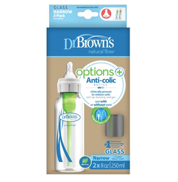 Бутылочка для кормления Dr. Brown's Options+, с узким горлышком, 250 мл, 2 шт. (SB82023-P2)
