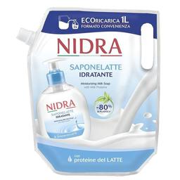 Жидкое мыло Nidra Saponelatte Idratante увлажняющее с молочными протеинами, 1 л