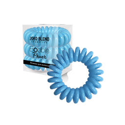 Набор резинок для волос Joko Blend Power Bobble Blue, голубой, 3 шт.
