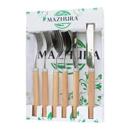 Набор столовых приборов Mazhura Beech wood на две персоны, 6 шт. (mz505668)