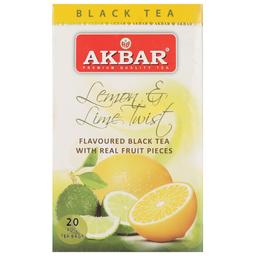 Чай чорний Akbar Lemon&Lime Twist, 20 пакетиків (885017)