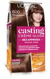 Краска-уход для волос без аммиака L'Oreal Paris Casting Creme Gloss, тон 600 (Темно-русый), 120 мл (A5774876)