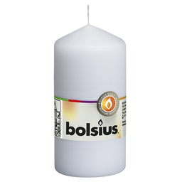 Свічка Bolsius стовпчик, 12х6 см, білий (390102)