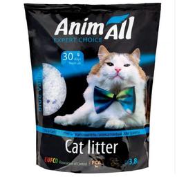 Силікагелевий наповнювач для котів AnimAll Кристали аквамарину, 3,8 л