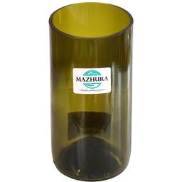 Ваза Mazhura Vine скляна скос 15 см оливкова (mz706778)