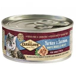 Влажный корм для кошек Carnilove Turkey&Reindeer Cat Adult Индейка и лосось, 100 г