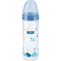 Пляшечка Nuk New Class FC, з широким горлечком, з силіконовою соскою 6-18 міс., 250 мл, синій (3952703)