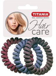 Набор резинок для волос Titania Аnti Ziep покрытых тканью, 4 см, 3 шт. (7929)