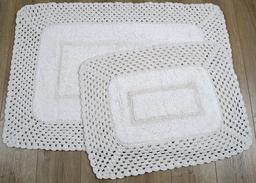 Набор ковриков Irya Lizz krem, 120х80 см и 65х45 см, молочный (svt-2000022213905)