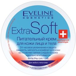 Поживний крем для обличчя та тіла Eveline Extra Soft, 200 мл