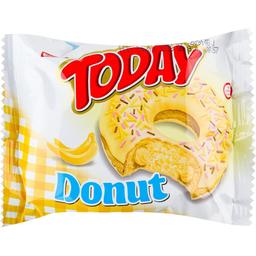 Пончик Elvan Today Donut з банановим кремом та глазур'ю 50 г (756620)