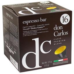 Кава в капсулах Carraro Don Carlos Dolce Gusto Espresso Bar, 16 капсул