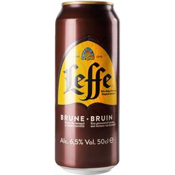 Пиво Leffe Brune, темное, 6,5%, ж/б, 0,5 л (478576)