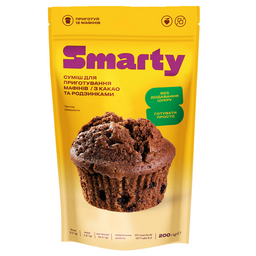 Суміш для приготування мафінів Smarty з какао та родзинками 200 г