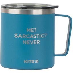 Термокружка Kite Me Sarcastic Never 400 мл синя (K22-379-02-1)