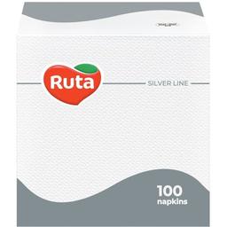 Серветки Ruta, одношарові, 24х24 см, 100 шт., білі