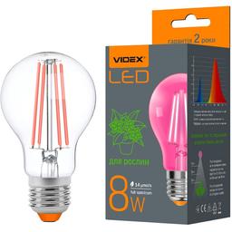 Лампа LED Videx Filament для квітів 08 W E27 1200 K (VL-A60FF-08271)