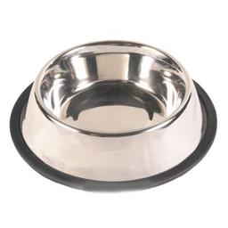 Миска для собак Trixie металева з гумовою кромкою, 0,45 л / 19 см (24851)