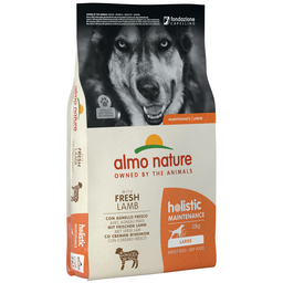 Сухой корм для взрослых собак крупных пород Almo Nature Holistic Dog, L, со свежим ягненком, 12 кг (761)