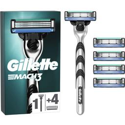 Станок для гоління Gillette Mach3, c 5 змінними картриджами