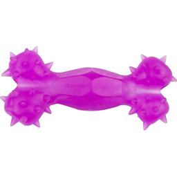 Игрушка для собак Agility косточка с отверстием 12 см фиолетовая