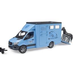 Автомобиль Bruder MB Sprinter для перевозки животных с конем, 1:16 (02674)