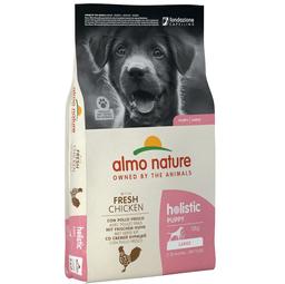 Сухой корм для щенков крупных пород Almo Nature Holistic Dog, Puppy L , со свежей курицей, 12 кг (760)