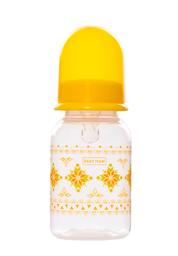 Бутылочка для кормления Baby Team, с силиконовой соской, 125 мл, желтый (1400_желтый)