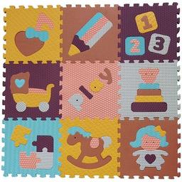 Игровой коврик-пазл Baby Great Интересные игрушки, 92х92 см (GB-M1601)