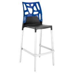Барный стул Papatya X-Treme Ego-Rock, серый с синим (4820128120314)