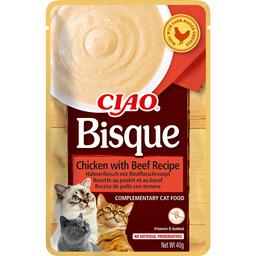 Вологий корм для котів Inaba Ciao Churu Bisque пюре з куркою та яловичиною 40 г