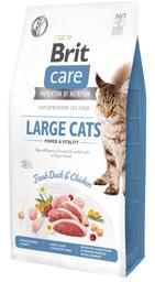 Беззерновой сухой корм для кошек крупных пород Brit Care Cat GF Large cats Power&Vitality, с уткой и курицей, 7 кг