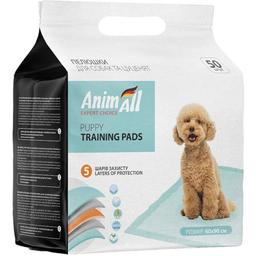Пелюшки для собак та цуценят AnimAll Puppy Training Pads, 60х90 см, 50 шт.