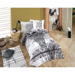 Комплект постельного белья Hobby Poplin Mandala, поплин, 220х160 см, серый (56920_1,5)