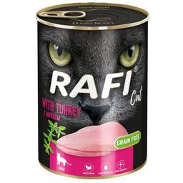 Вологий корм для котів Dolina Noteci Rafi cat з індичкою, 400 г (DN236-303831)